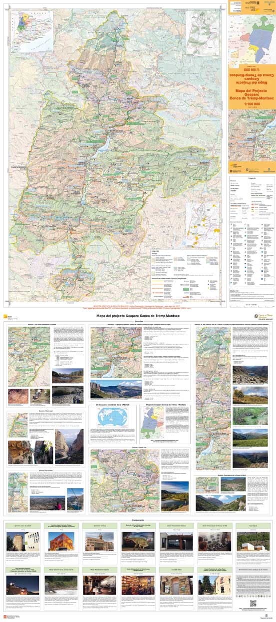 Descarrega Mapa del Projecte Geoparc Conca de Tremp - Montsec 1:100.000