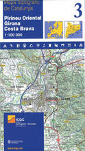 Mapa topogràfic 1:100.000 del Pirineu Oriental, Girona, Costa Brava