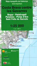 Mapa topogràfic 1:25.000 de la Costa Brava centre-les Gavarres