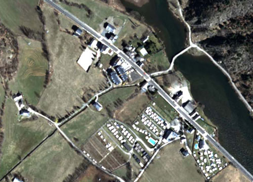 Fotografia aérea habitual donde se puede distinguir algunas zonas de vegetación