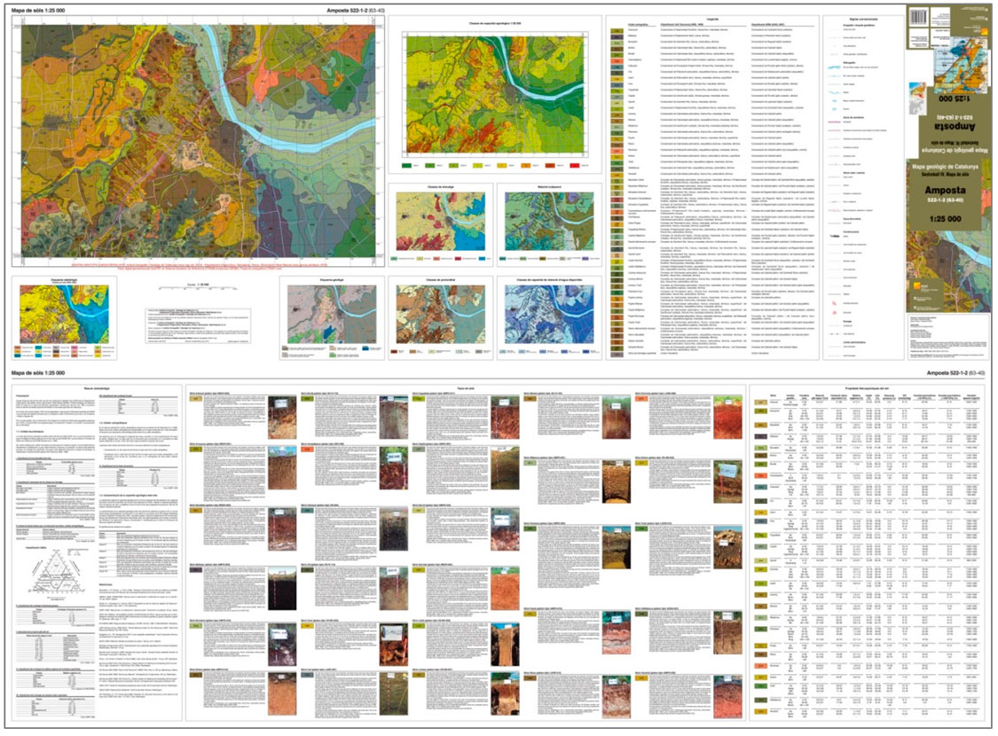 Figura 7. Mapa de sòls 1:25.000 del full d’Amposta 522-1-2 (63-40) (Font: ICGC, 2015)