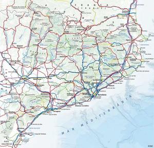 Miniatura del Mapa topogràfic de Catalunya 1:1.000.000