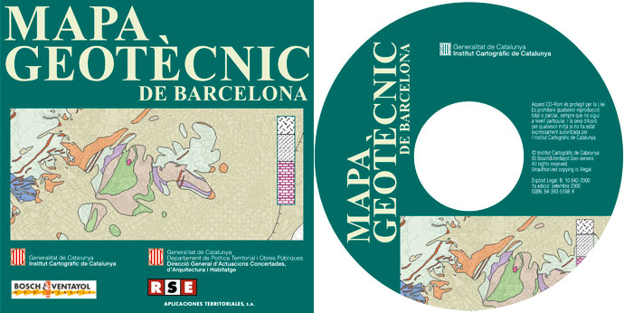 Miniatura de la coberta i carátula del CD-Rom Mapa geotècnic de Barcelona