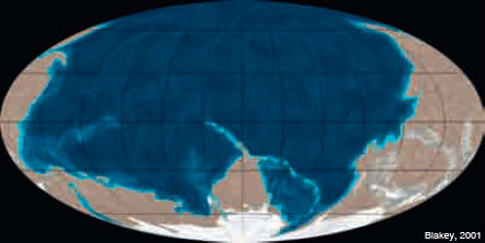 Figura 2: Imatge de la Terra ara fa uns 600 Ma